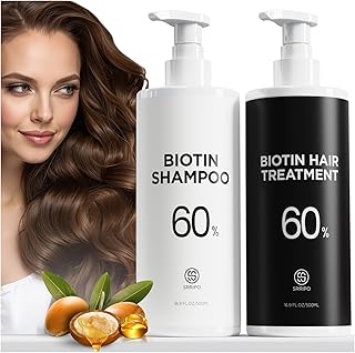 Tripeptide-Infused Hair Growth Biotin Shampoo and Conditioner Set, Onion Anti-Loss Volumizing Moisturizing Treatment for S...