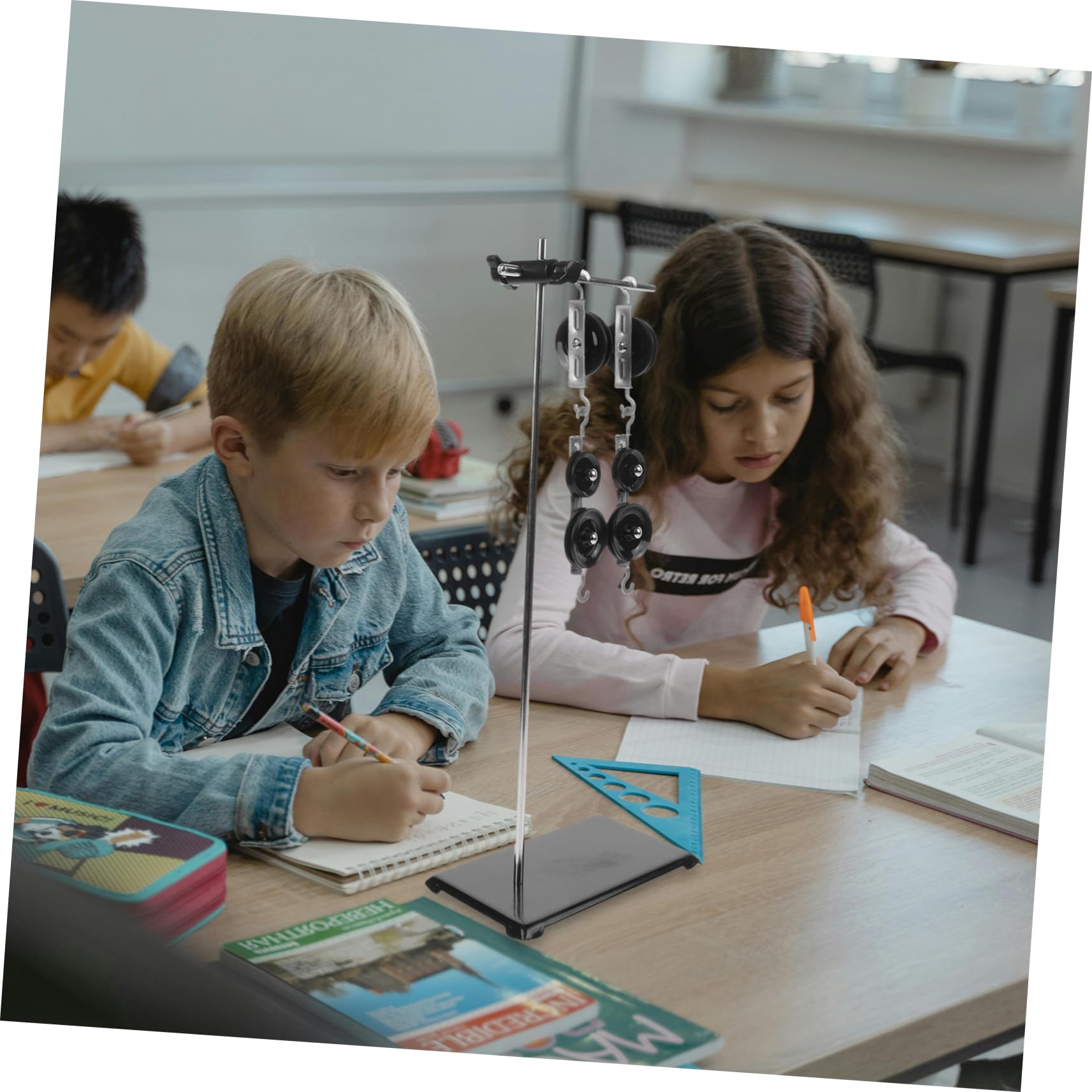 Cabilock Kit Esperimenti Scientifici Carrucole e Supporto in Ferro e Plastico per Laboratori di Fisica e Meccanica, Strumenti Didattici Multifunzionali per Studenti di Scuola Media