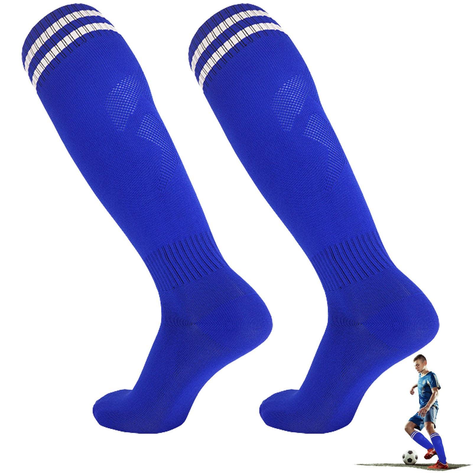 Rianpesn Football Athletic Socks | Men Women Over Knee Socks Striped Stretch Football Soccer Sports Longue Chaussette Long Socks - Compression Socks Football Socks Non-slip Long Tube Knee High