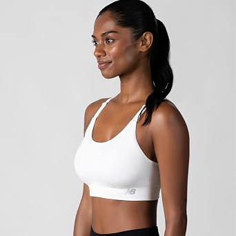 New Balance 2 Pack Sports Bras for Women, Seamless Wirefree Womens Sports Bra with Removable Pads, Athletic Wear for Workout