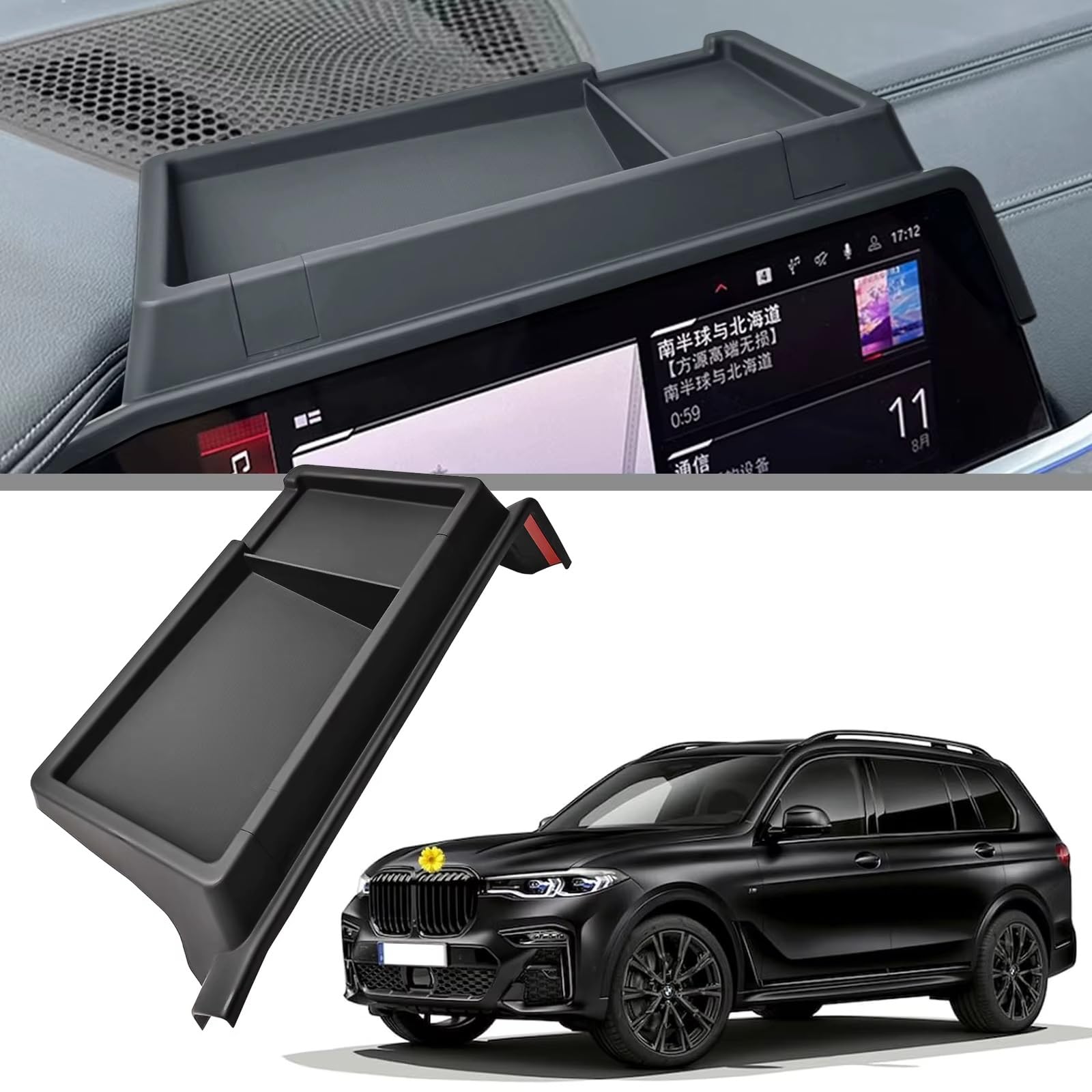 Compatibile Con BMW Per X5 G05 X7 G07 Console Centrale Portaoggetti Cruscotto Vassoio Organizzatore Montato Su Cruscotto Supporti Telefono Scatola Organizzatore Abitacolo