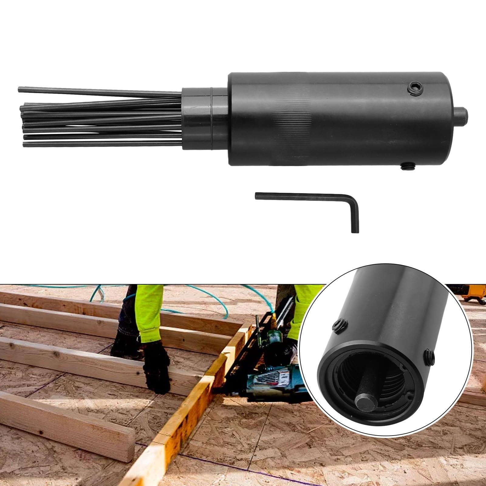 Cabezal de repuesto de 90 psi, limpiador de escorias de aguja, cabezal de eliminación de óxido de alta eficiencia para desoxidadores neumáticos, diseño de haz de agujas para soldador (225 x