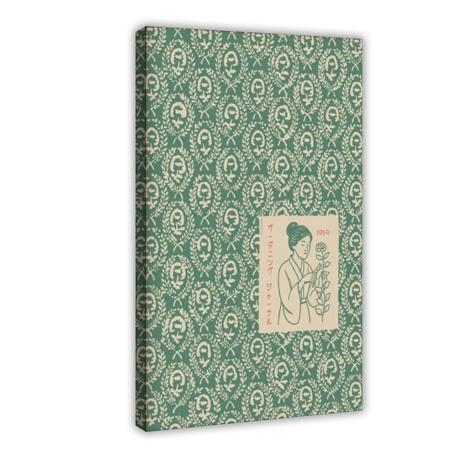 GJtyRFH Gardening Journal Japan 1959 Zen 禅 Wabi Sabi Design Ikko Tanaka Hokusai Canvas Modern Poster Wall Art Prints Paintings Living Room Bedroom Decor 24" L X 36" W