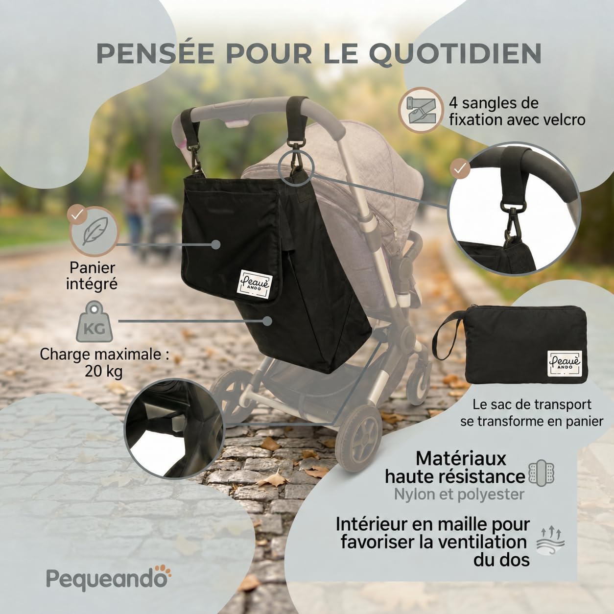 Hamac Siège Poussette – Siège Supplémentaire Deuxième Enfant 2-5 Ans Grand Frère et Sœur Compatible Toutes Poussettes Alternative Buggy Board Marchepied Poussette (Noir) | Hamac textile pour poussette Compatible toutes poussettes Siège supplémentaire enfa