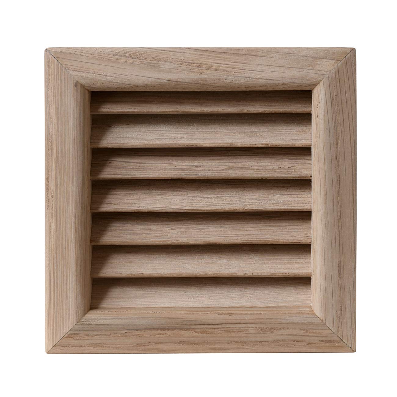 La Ventilazione LGES100Q - Rejilla de ventilación cuadrada de madera de roble, para empotrar, 112 x 112 mm