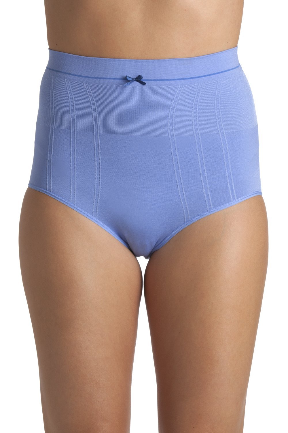 Camille Womens Two Pack Blue Seam Free High Waist Shapewear Control Briefs