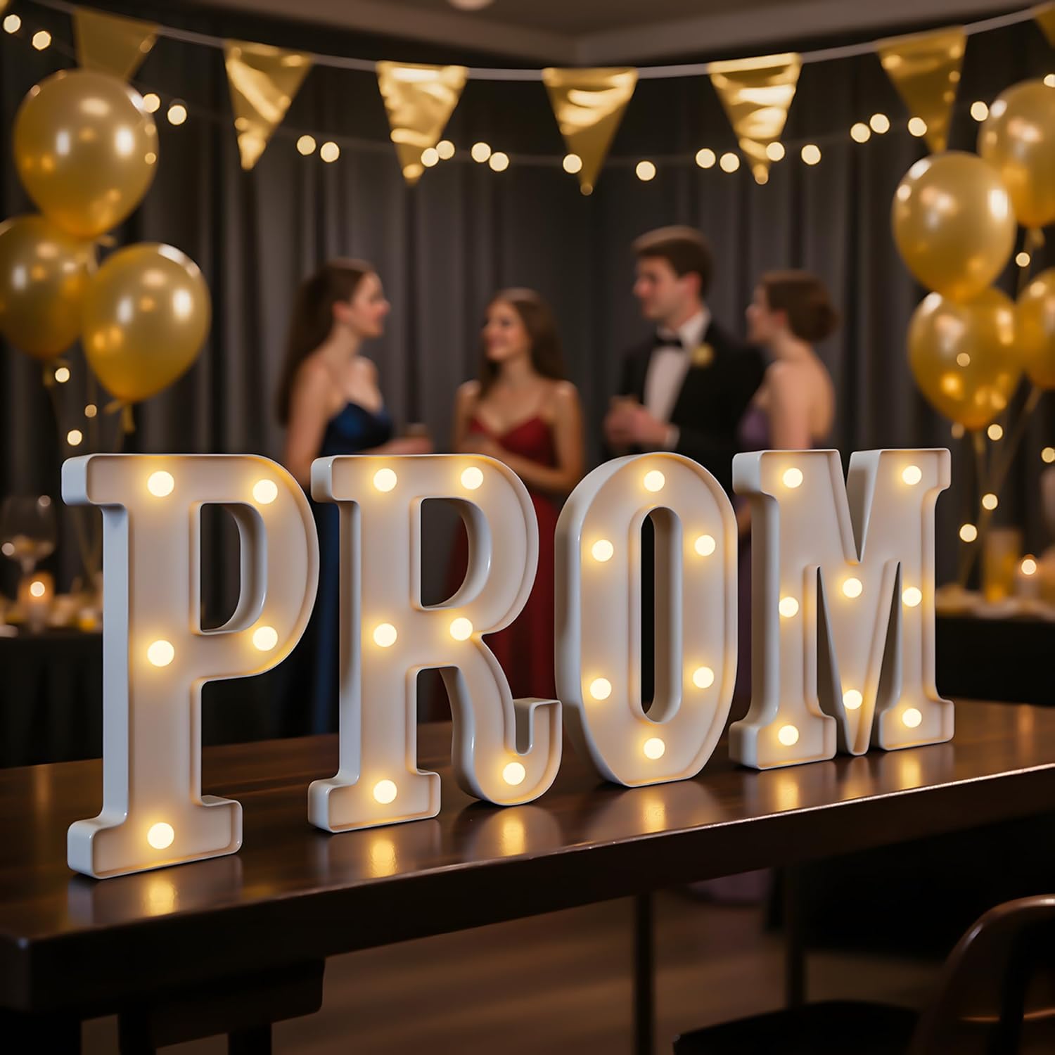 PROM Light up Letters Decorations, 2026 Graduation Decorations Marquee Letters, Light up Sign for PROM GRAD Party, Class of 2026 Preschool High School College Warm Lights Backdrop