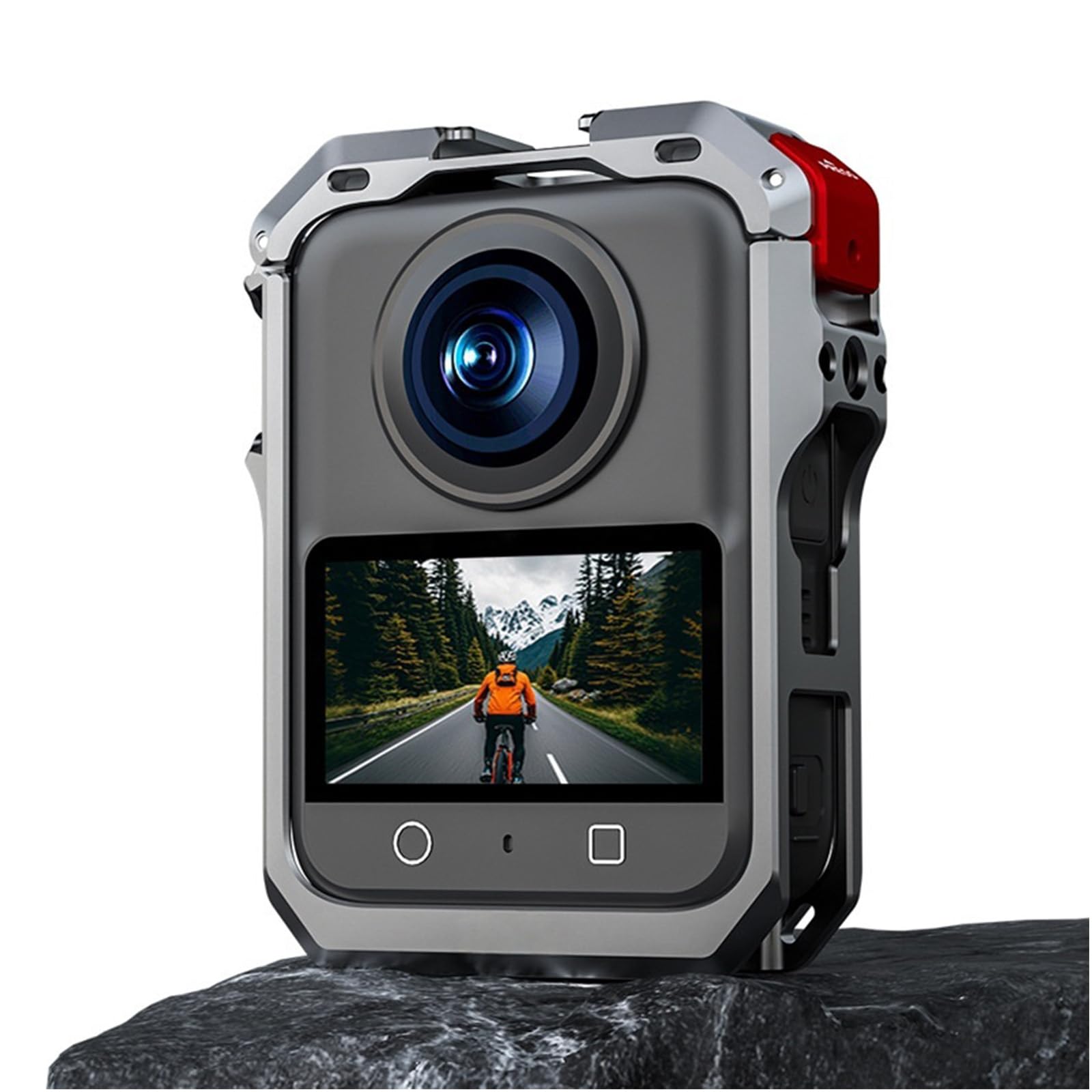 Boîtier multifonction en aluminium adapté pour les appareils photo à 360° améliorant le refroidissement, la portabilité compacte et l'intégration d'accessoires Cage de caméra antichoc