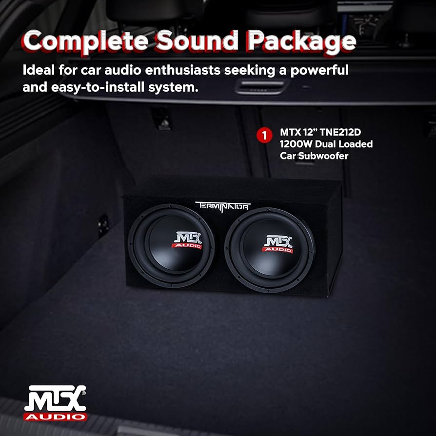 tkdセット MTX Audio Terminator Series TNE212D 1,200-Watt Dual 12-Inch