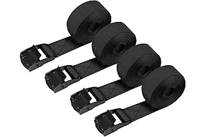 Ultimate Cargo Control: 4 Pack Heavy-Duty Cargo Buckle Straps with Adjustable Buckle