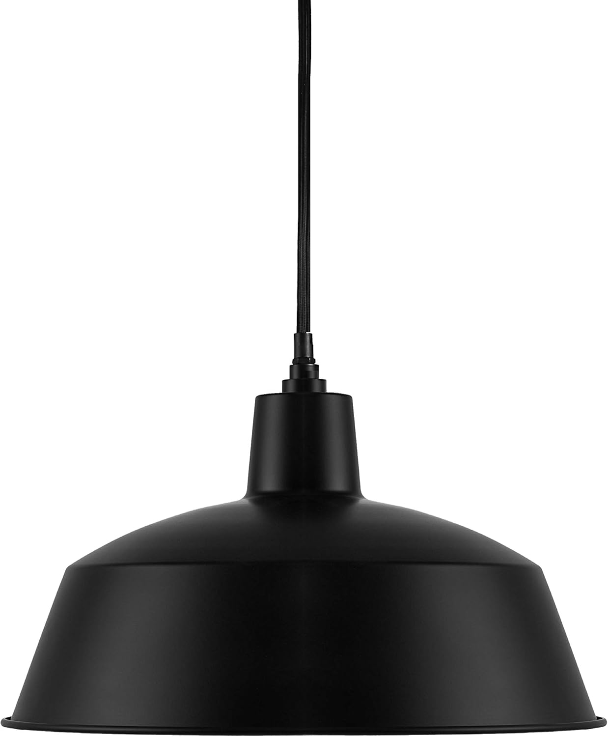 Buу 1 gеt 1 🔥 LEDPAX Technology LPPMBS1 4-Foot Adjustable Kenai Pendant Fixture, Steel Shade with Textile Cable Matt Black