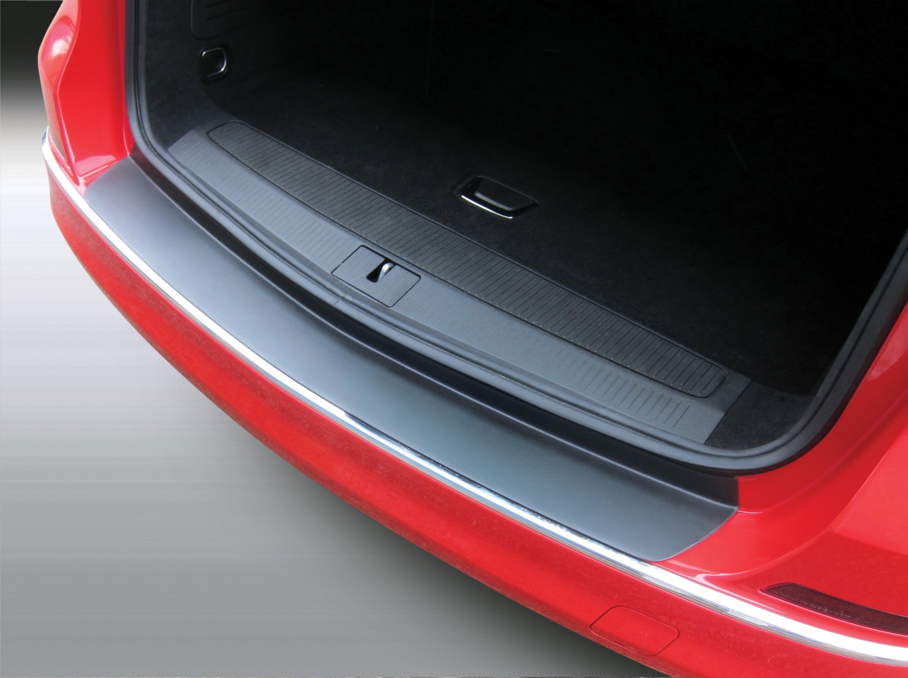 Aroba AR2733 Osłona progu bagażnika kompatybilna z Opel Astra J Sports Tourer Kombi od roku produkcji 9.2012-9.2015 ochrona zderzaka dokładnie dopasowana z zagięciem ABS Piano czarna