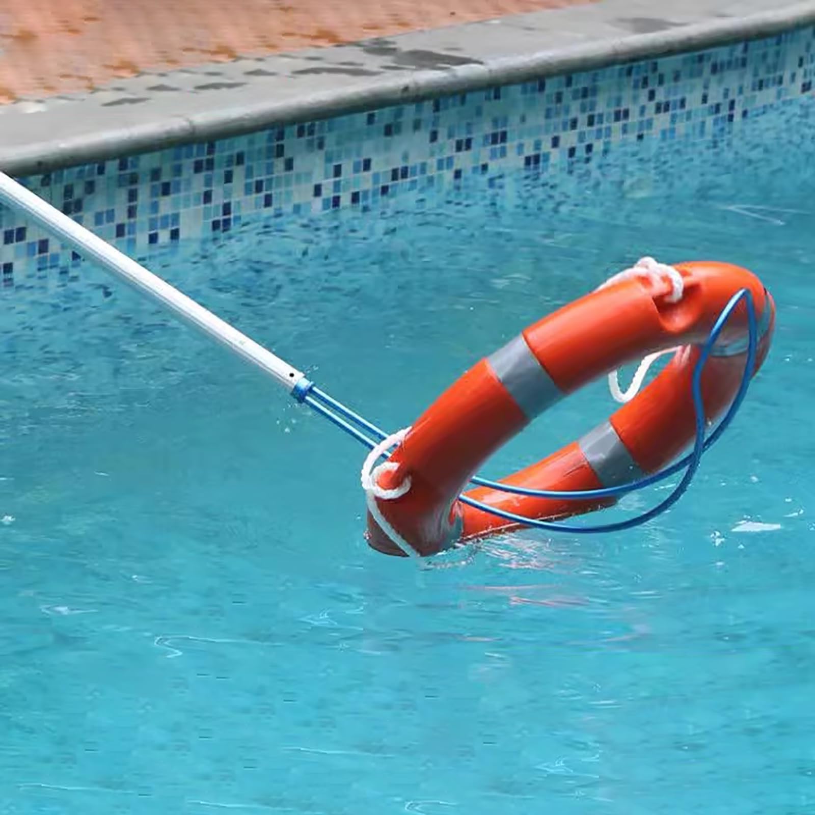 Equipo de rescate para piscinas privadas y comunitarias con pértiga de 7 metros