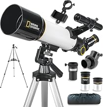 National Geographic Sky View 70mm Refractor Telescope with Panhandle Mount for Adults and Kids