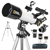 National Geographic Sky View 70mm Refractor Telescope with Panhandle Mount for Adults and Kids