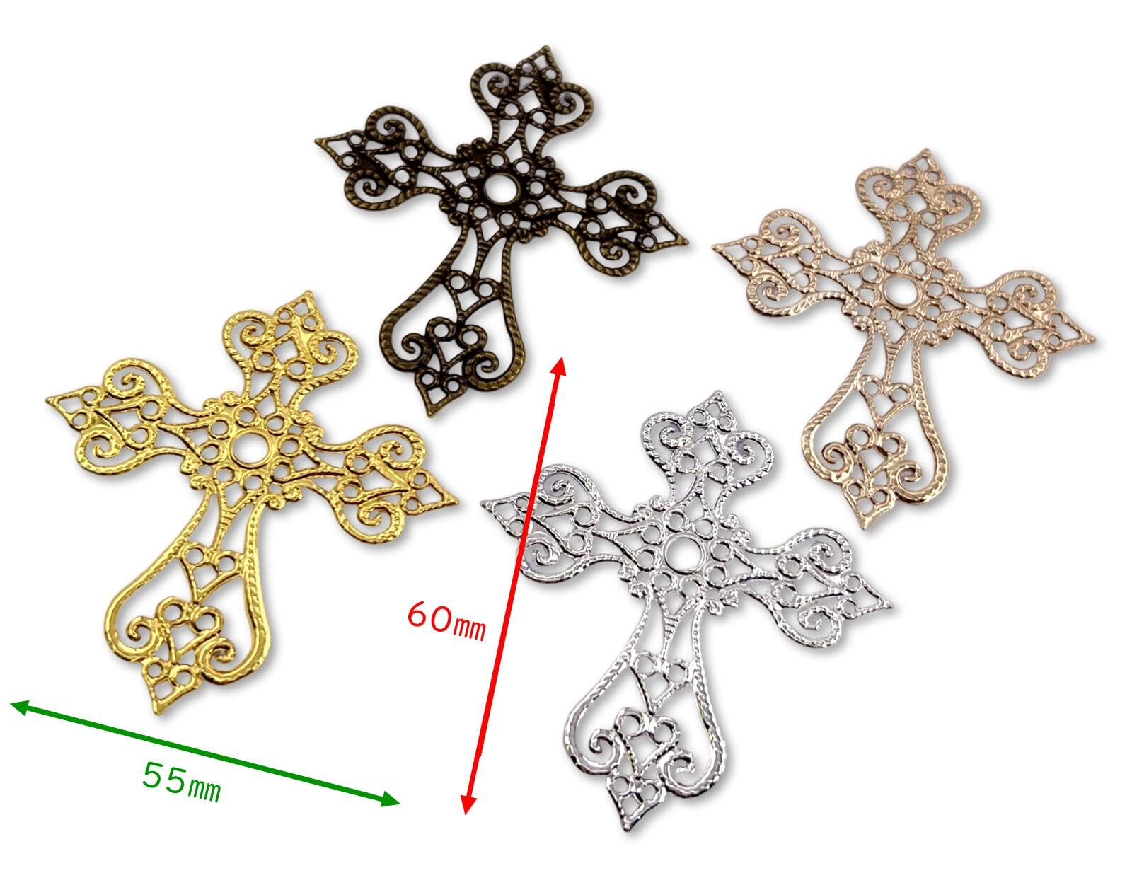 Amazon | 「透十字架」 20個入 透かしパーツ 台座 十字架 Z クロス