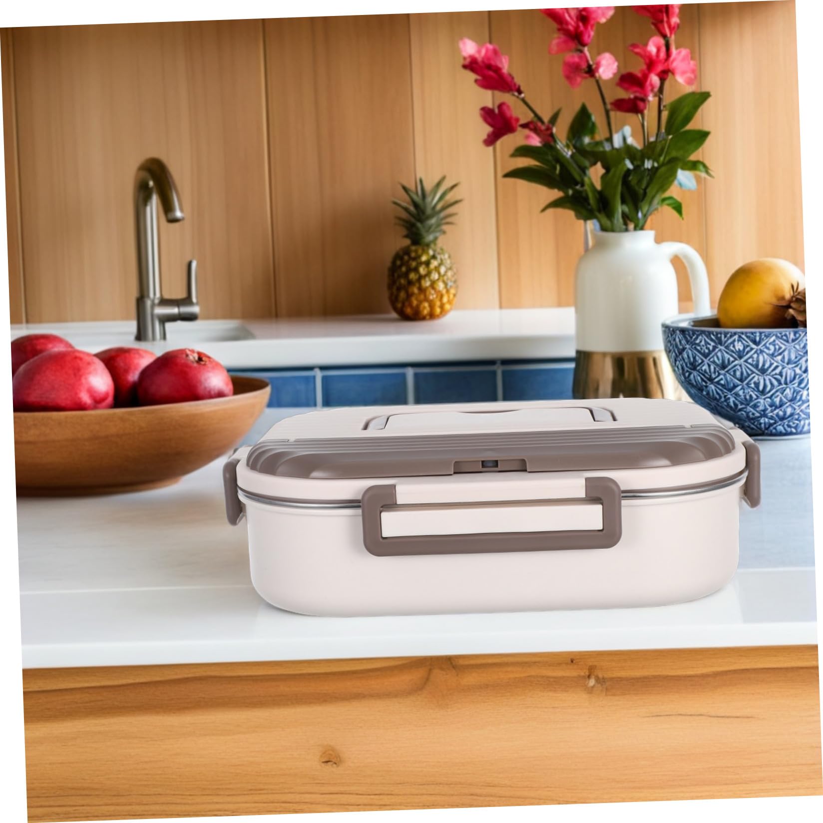 COLLBATH Doppelstöckige Edelstahl Bento Lunchbox Auslaufsicher Brotdose Spülmaschinenfest Vielseitige Aufteilung für Schule Büro Picknick und Reisen