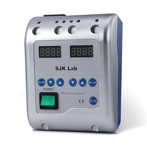 Miniatura 5 de Tallador de cera eléctrico dental con bolígrafos dobles y 6 puntas de cera, lápices de tallado con cera para dentista, instrumento de mano para