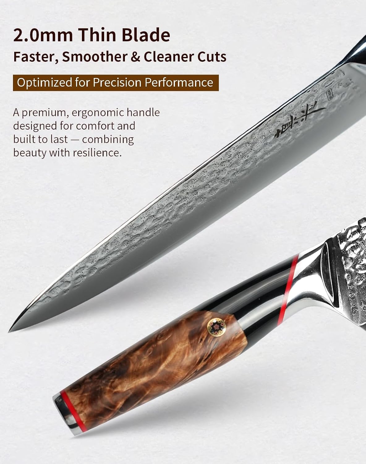 8 Inch Damascus Chef Knife, AUS-10 Steel Core Professional Japanese Kitchen Knife, 67-Layer High Carbon Stainless Steel Sharp Cooking Knife with Ergonomic Handle, Gift Box