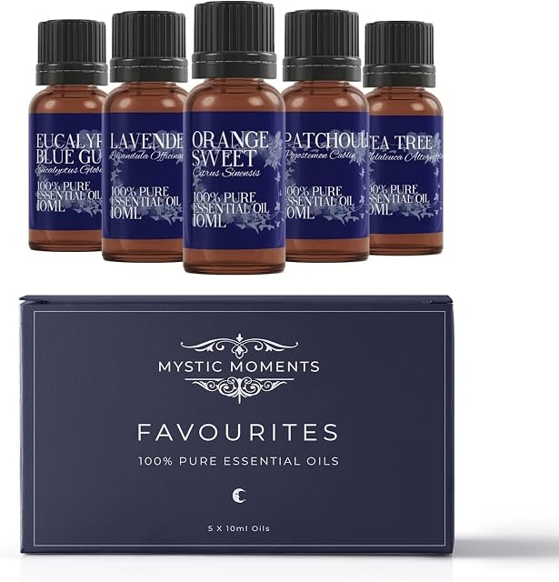 Mystic Moments | Essential Oil Starter Pack - Favourites - 5 x 10ml - 100% Pure
