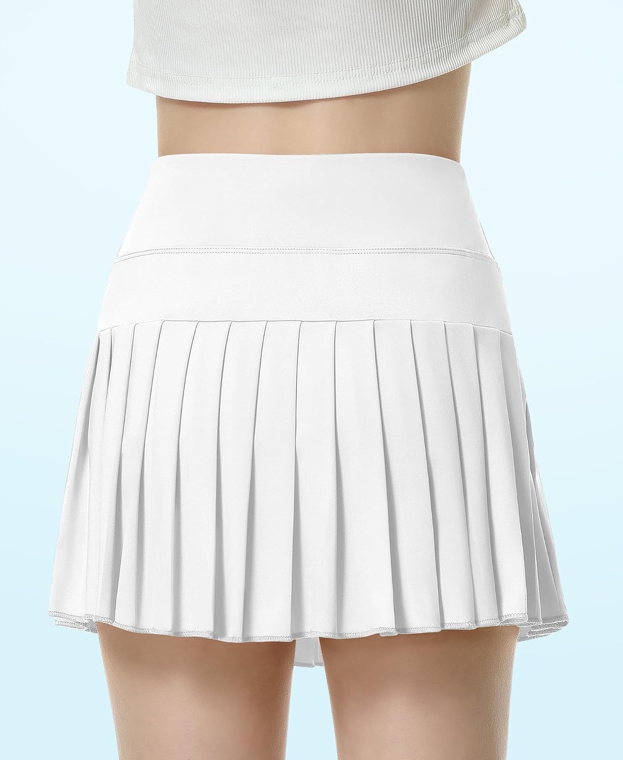 QooNoo Girls Pleated Tennis Skirts with Shorts Athletic Skirt with Side Pocket High Waist Active Skort for Girl Youth Kids - Image 3
