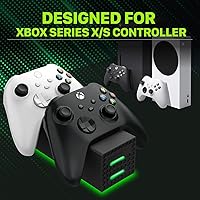 Vista 20 de Fosmon Carga rápida para Xbox Controller Charger Station para Xbox Series X S, Xbox One, Elite con 2 paquetes de baterías recargables de 5280 mWh