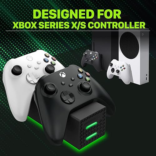 Miniatura 6 de Fosmon Dual 2 Controller Charger Compatible with Xbox Series XS Controllers (Not for Xbox One 360), (Two Slot) High Speed Docking Charging Station