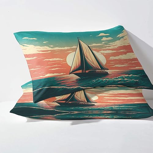 Miniatura 10 de Juego de sábanas de noche estrellada, tamaño King, juego de sábanas de paisaje de fantasía, juego de sábanas de microfibra súper suave con patrón de