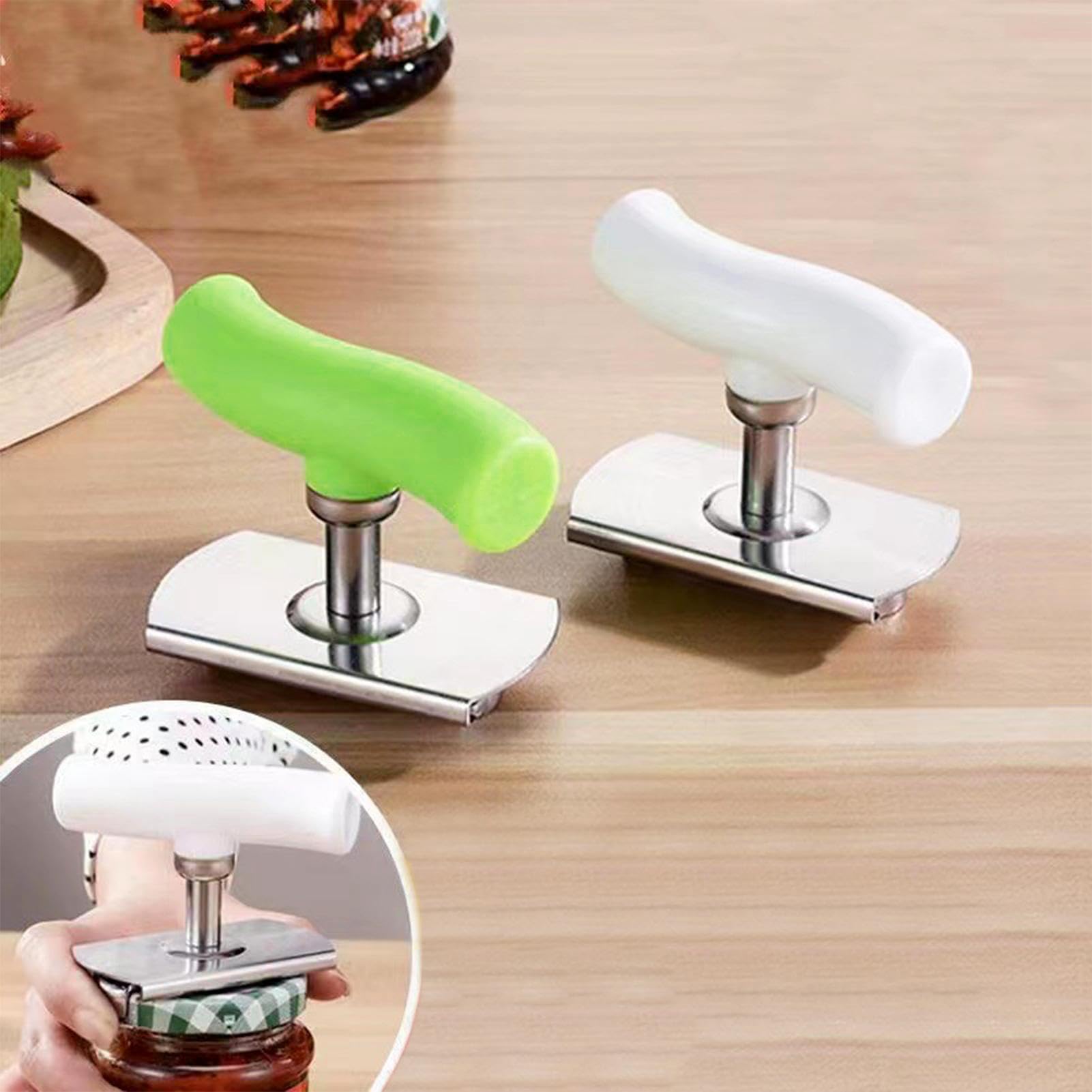 2 Pieces Adjustable Stainless Steel Jar Opener, Easy Open Can and Jar Opener, Multifunctional Retractable Bottle Openers, Kitchen Manual Lid Gripper, Kitchen Gadgets & Accessories