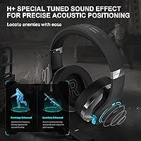 Vista 3 de Edifier G5BT Bluetooth Gaming Headset Over Ear Wired Headphones with Mic Black