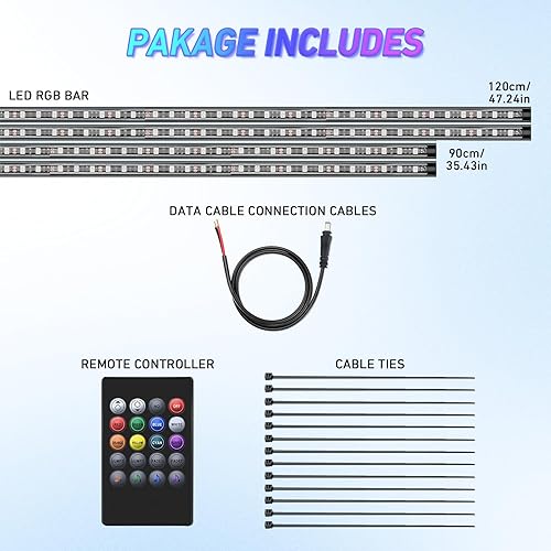 Miniatura 2 de Tira de luces LED impermeables para auto, tira de luz para camión, luces interiores para estribo para camiones, barra de luz LED para portón trasero