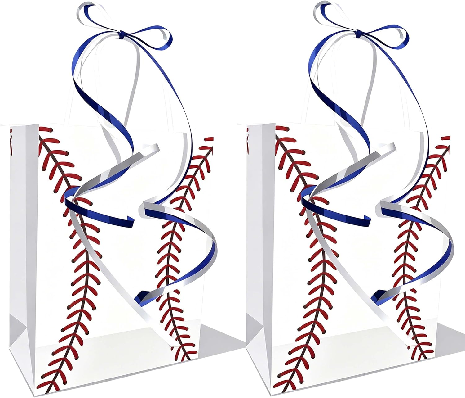 Teyvayen Baseball Party Favor Goodie Bags, 24 Pack Baseball Snack Gift Bags