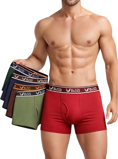 Men's Comfortable Trunks Combo - Soft Fabric Innerwear, Elastic Waistband - Pack of 5