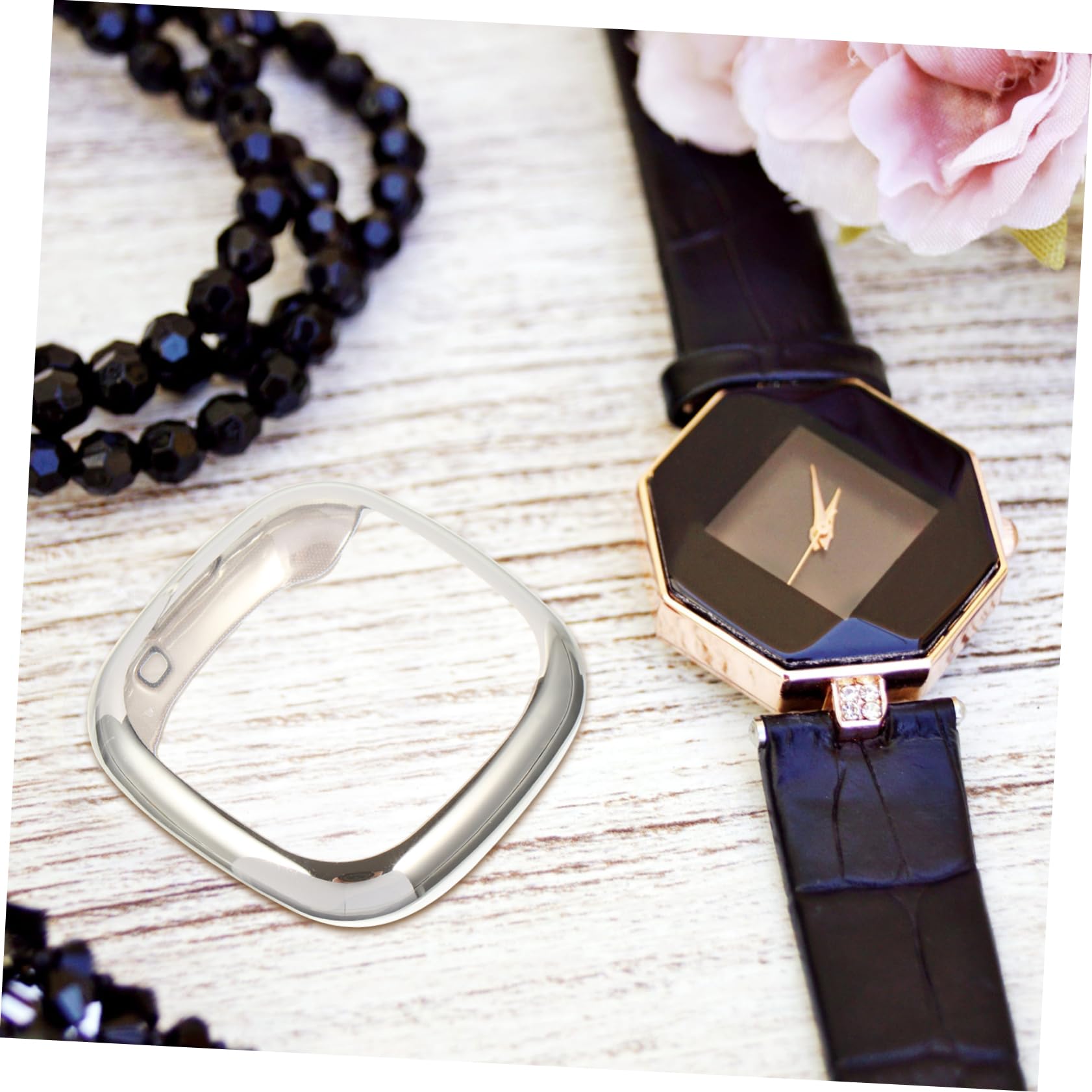 OSALADI 3 Pcs Case Watch Screen Shell Overall Accessories Glass Protective Film Protective Cover for Watch Anti Scratch Watch Cover Electroplating Pc Shell Earth Tones Protective Ring