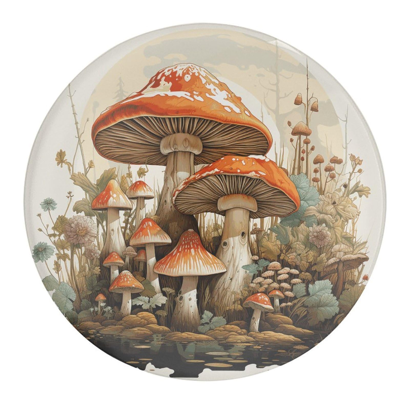 Fekiloot Style Giant Mushroom Refrigerator Magnet Fridge Magnet4 Pcs