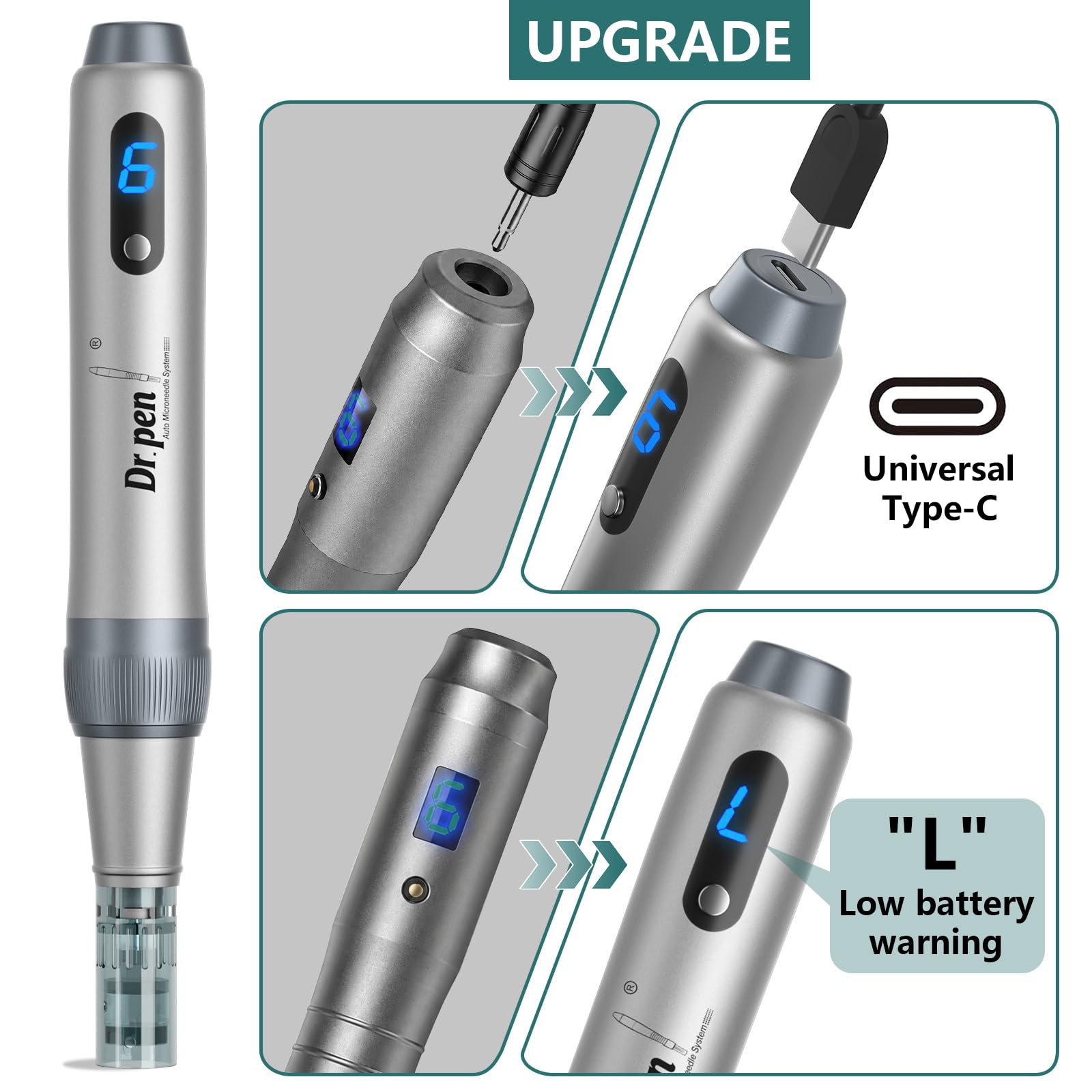 Dr pen M7S Microneedling Pen Microneedle Roller Pen 0.25mm for Home Use