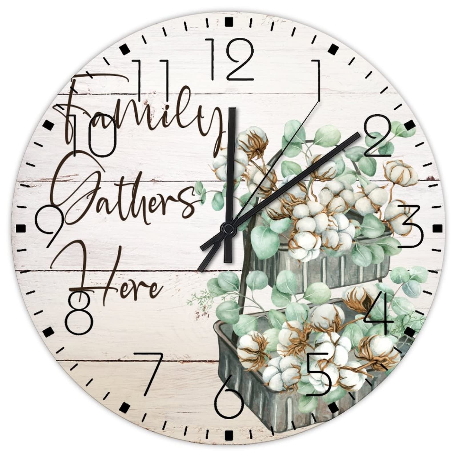 Horloge murale rustique de 38,1 cm au design épuré et coloré