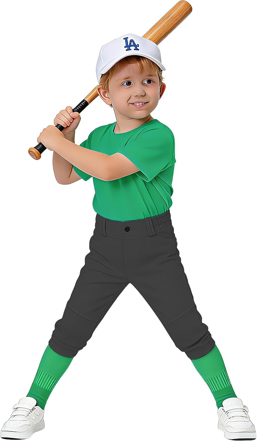 MIVEI 2T-16Y Toddler Youth Boys Baseball Pants - Kids Little Grils Tee Ball Softball Knicker Pants with Belt Loops UPF50+