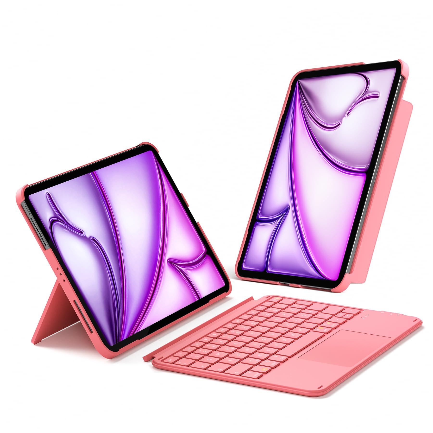 Inateck Etui z klawiaturą, ultralekka klawiatura do iPada 10/11 generacji A16 2025 11", iPad Air 11" M3/M2 (2025/2024), Air 5/4, Pro 11 4/3/2/1, zdejmowane, z touchpadem, QWERTZ, AceTouch KB04122