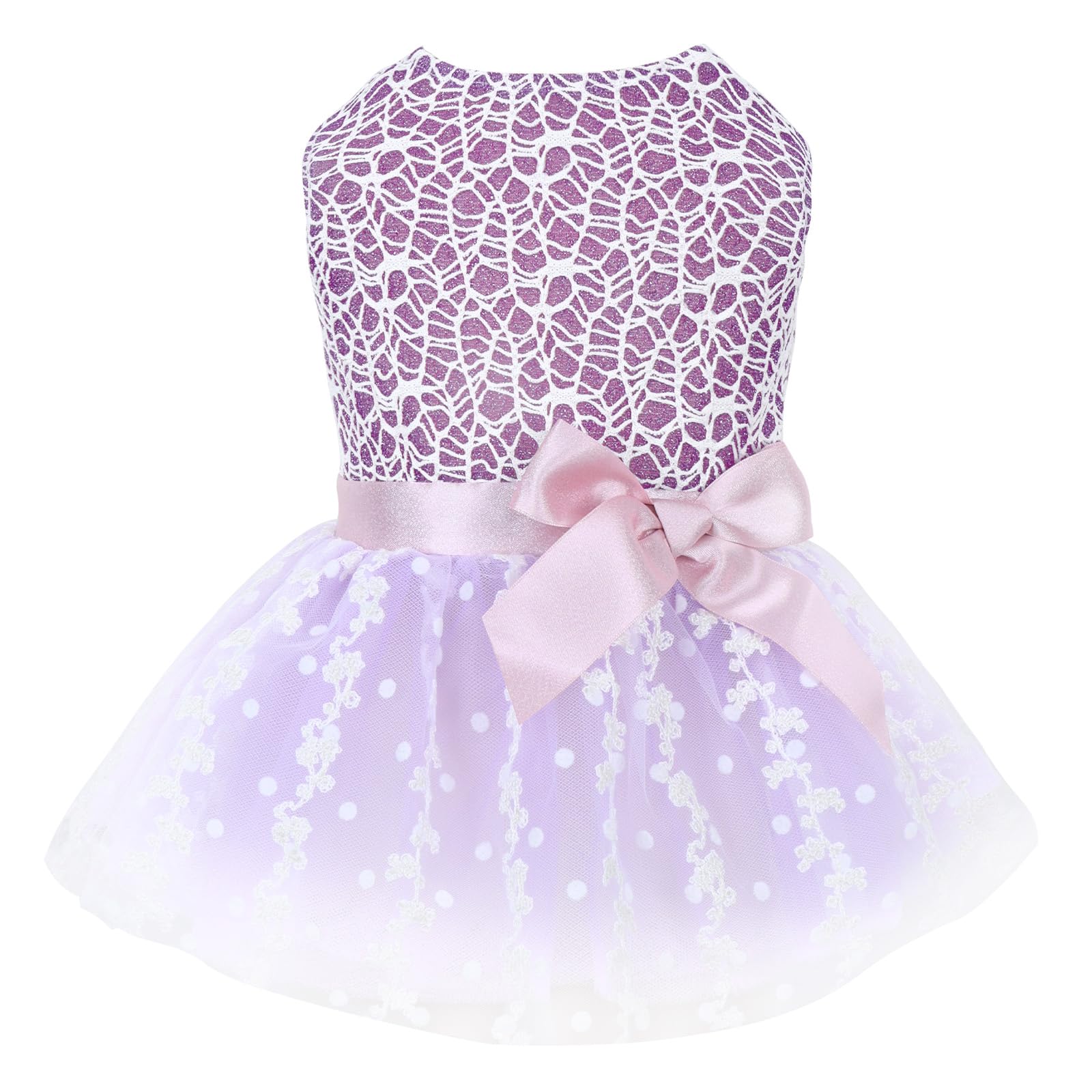 CuteBone Dog Birthday Dress Girl Puppy Skirt Tutu Cat Wedding Outfit Pet Party Clothes for Small Dogs Costume DD14M