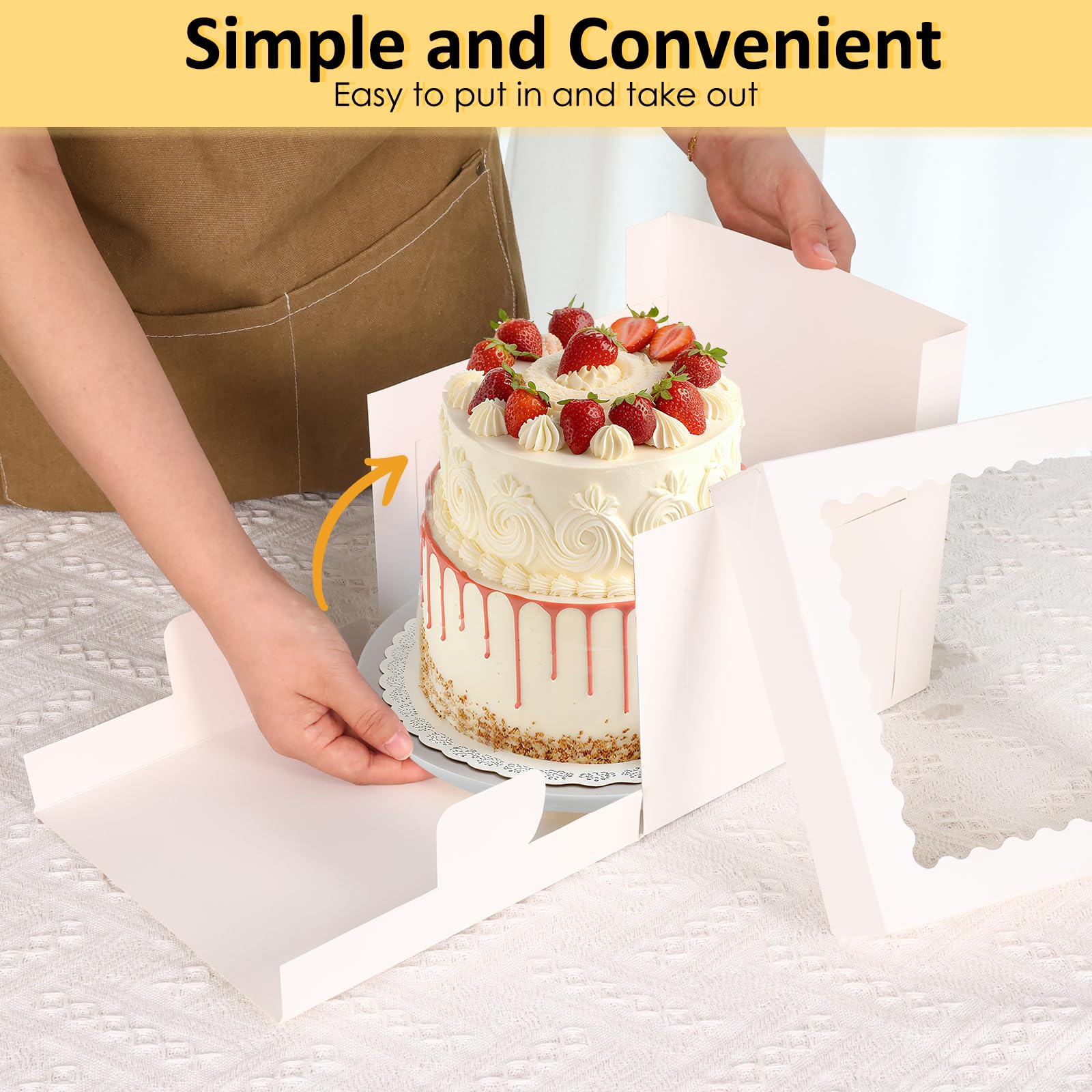 Moretoes Cake Boxes - 5 Pack with Window -2 Moretoes Cake Boxes - 5 Pack with Window -2