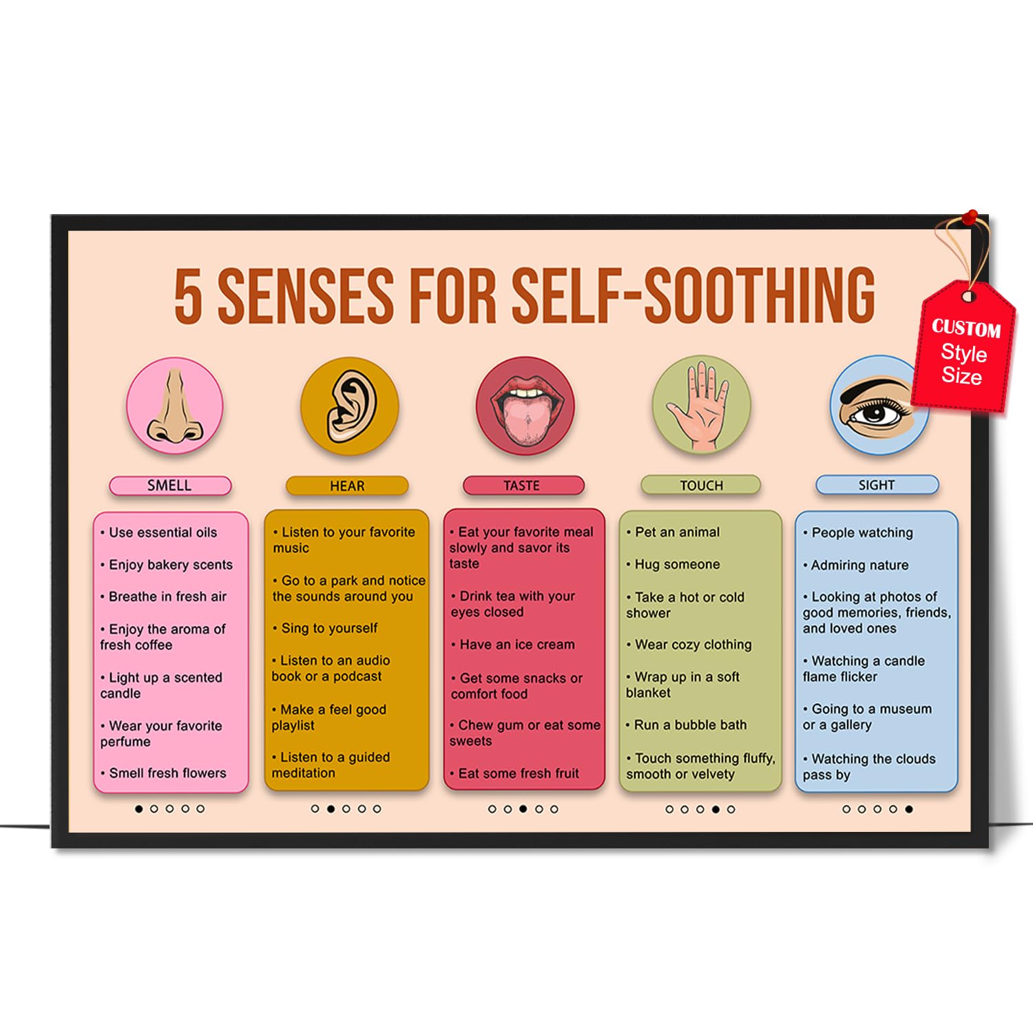 LOLUIS Boho Mental Health Therapy Poster Educational Supplies Classroom School Office Decor
