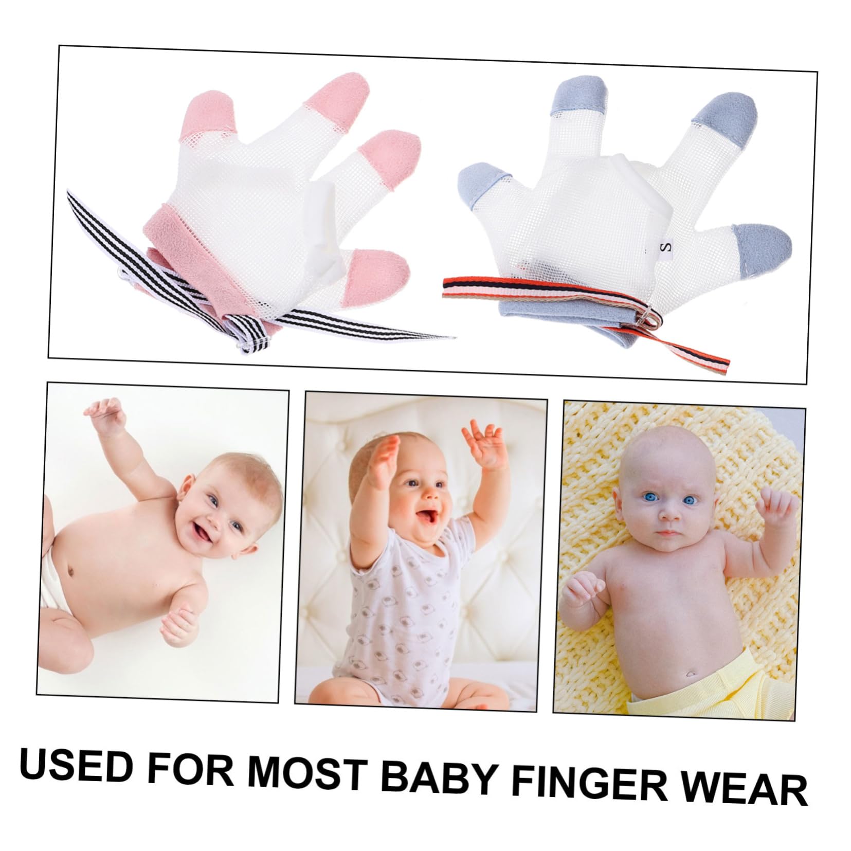 ibasenice 10pares Guantes Para Bebés De Guantes Antisucios Para Chupar Dedos Transpirables y Cómodos Para Prevenir El Chupeteo De Pulgares y Rasguños La Piel