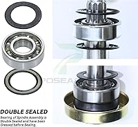 Vista 4 de 604214 Conjunto de husillo con espaciador de polea 604123 y kit de herramientas de montaje para tractores de césped Hustler Raptor de 34", 36", 42