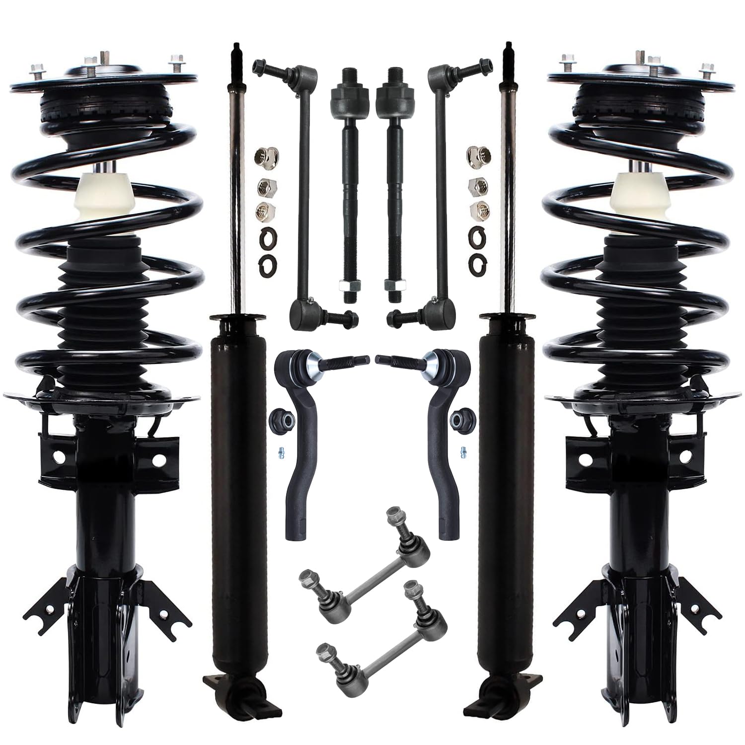 Detroit Axle - FWD Front 12pc Suspension Kit for 2013-2020 Ford Fusion