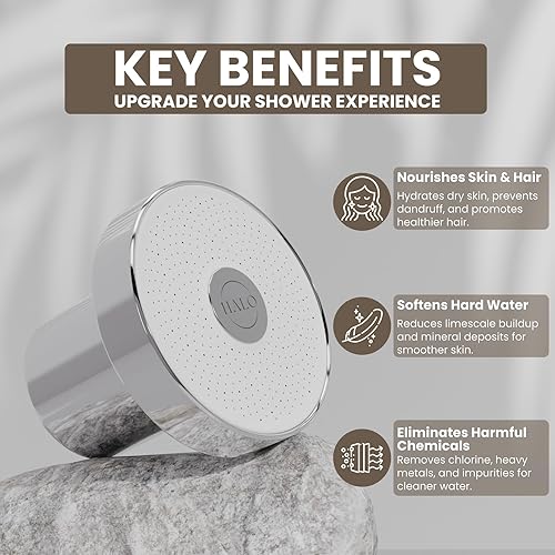 Miniatura 4 de Cabezal de ducha filtrado  Filtro de ducha de alta presión para agua dura, mejora la salud del cabello y la piel, minimiza la pérdida de cabello,