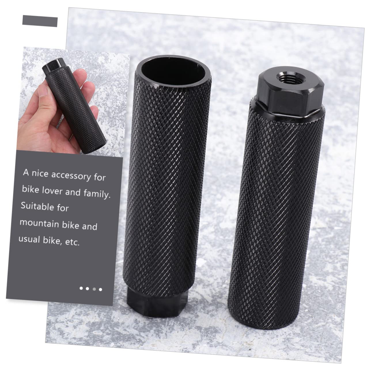 FOYTOKI Sturdy Bike Rear Pegs Bike Supplies Aluminum Alloy Bike Pegs for Compact Bicycles Anti-Skid Cycling Pegs