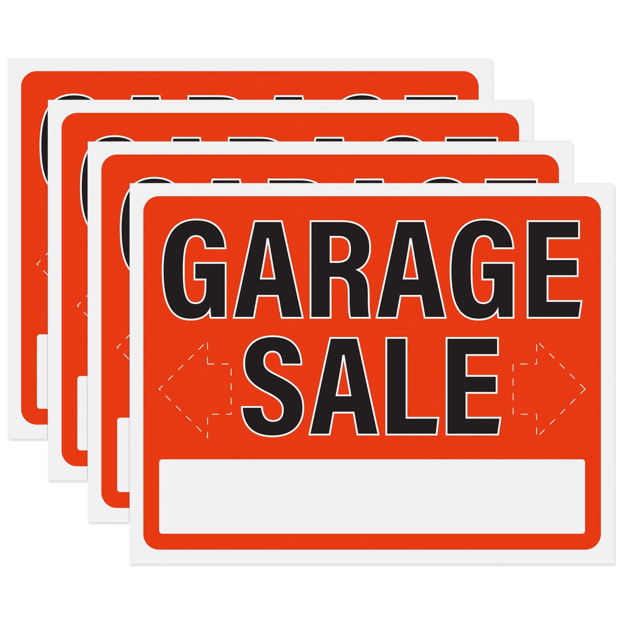 4pk Garage Sale Signs 14" x 11"