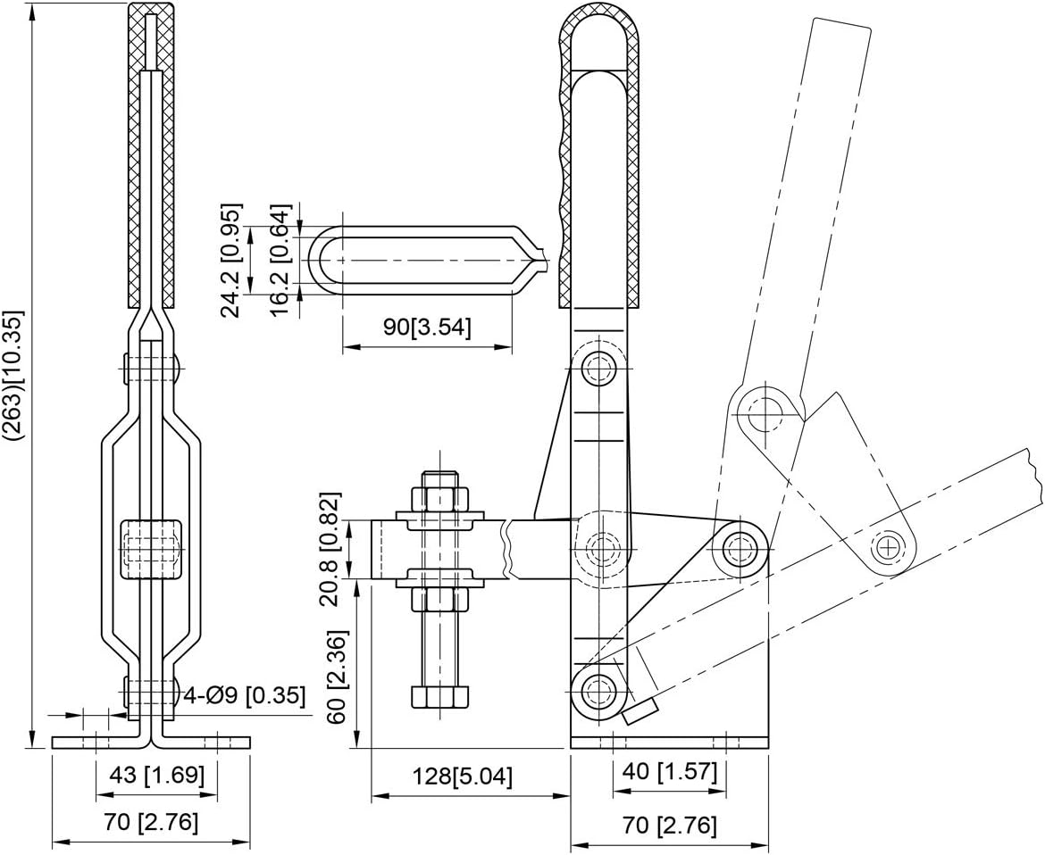 Vertical Handle Toggle Clamp CH-101-H