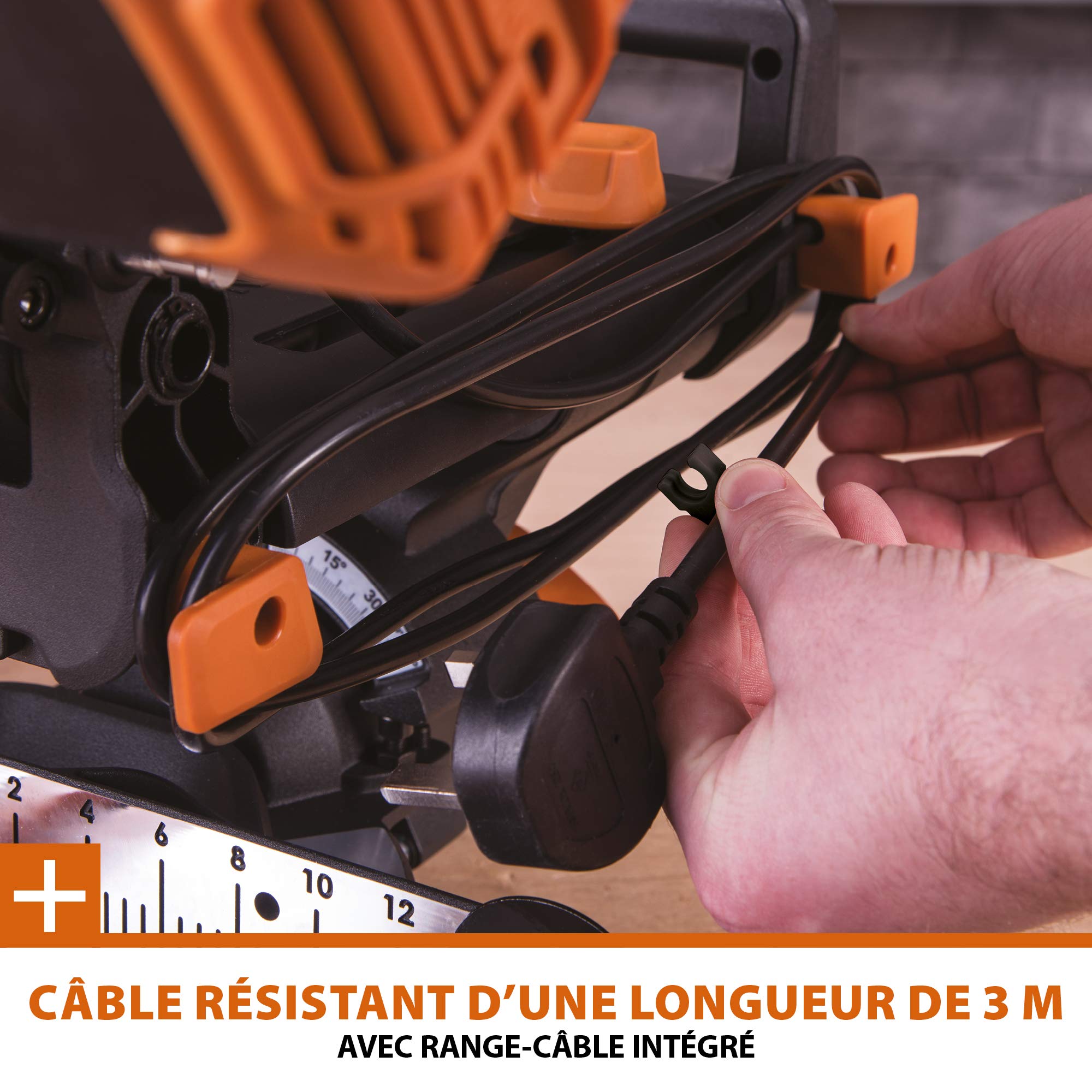 Evolution Power Tools Scie à Onglet Coulissante 300 mm Coupe Multi-Matériaux Lame Incluse 210mm R210SMS-300+